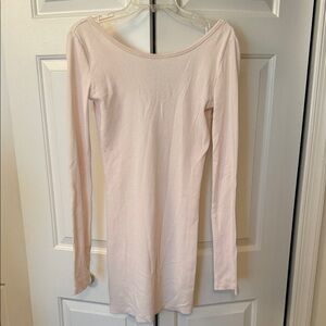 We The Free Blush Pink Long Sleeve Mini Dress